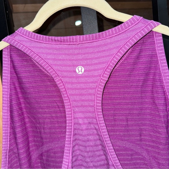Lululemon Swiftly Tech Tank top Rugby Stripe Tonal Heather Ultra Violet workout - Picture 3 of 6